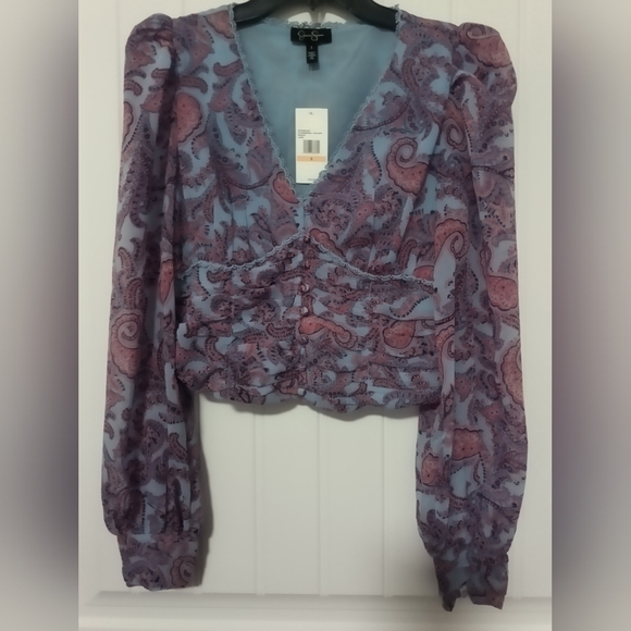[5x$20] New Paisley Crop Top  / Size Small - Picture 3 of 6